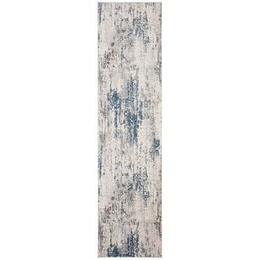 SAFAVIEH Invista Jocelin Abstract Runner Rug, Grey/Blue, 2' x 8'