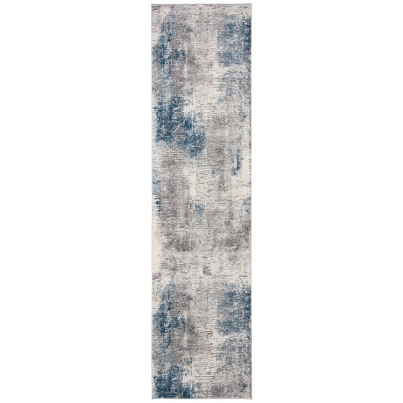SAFAVIEH Invista Kalya Abstract Runner Rug, Grey/Ivory, 2' x 8'