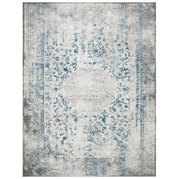 SAFAVIEH Invista Katharine Abstract Area Rug, Grey/Blue, 9' x 12'