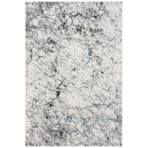 SAFAVIEH Invista Nita Abstract Area Rug, Ivory/Grey, 5'3" x 7'6"