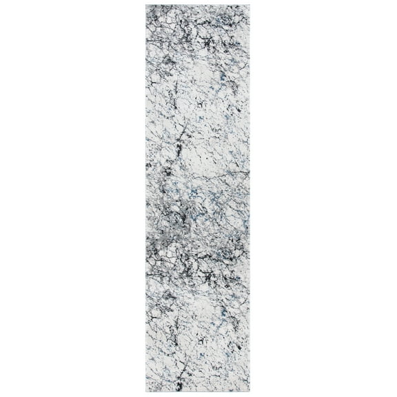 SAFAVIEH Invista Nita Abstract Runner Rug, Ivory/Grey, 2'2" x 8'