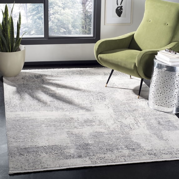 SAFAVIEH Invista Peregrine Abstract Area Rug, Grey/Ivory, 4' x 6'