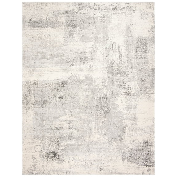 SAFAVIEH Invista Peregrine Abstract Area Rug, Grey/Ivory, 9' x 12'