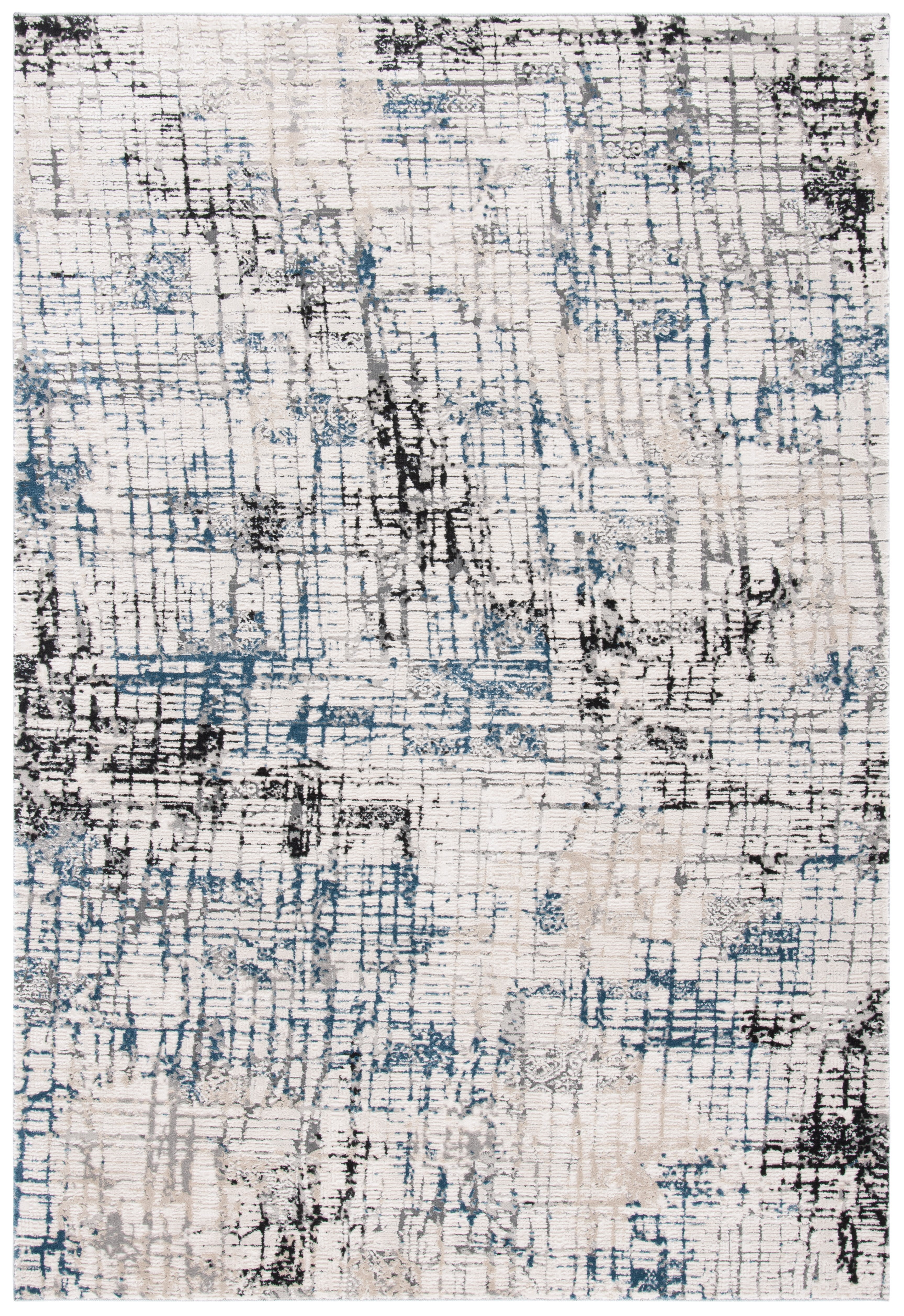 SAFAVIEH Invista Roland Abstract Area Rug, Ivory/Grey, 4' x 6'