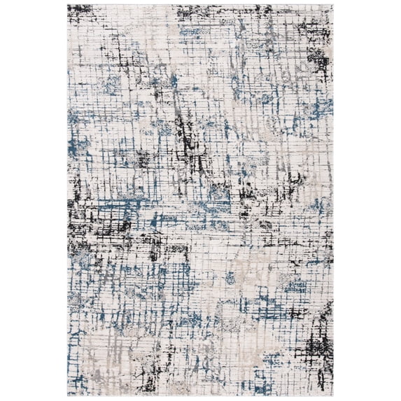 SAFAVIEH Invista Roland Abstract Area Rug, Ivory/Grey, 5'3" x 7'6"