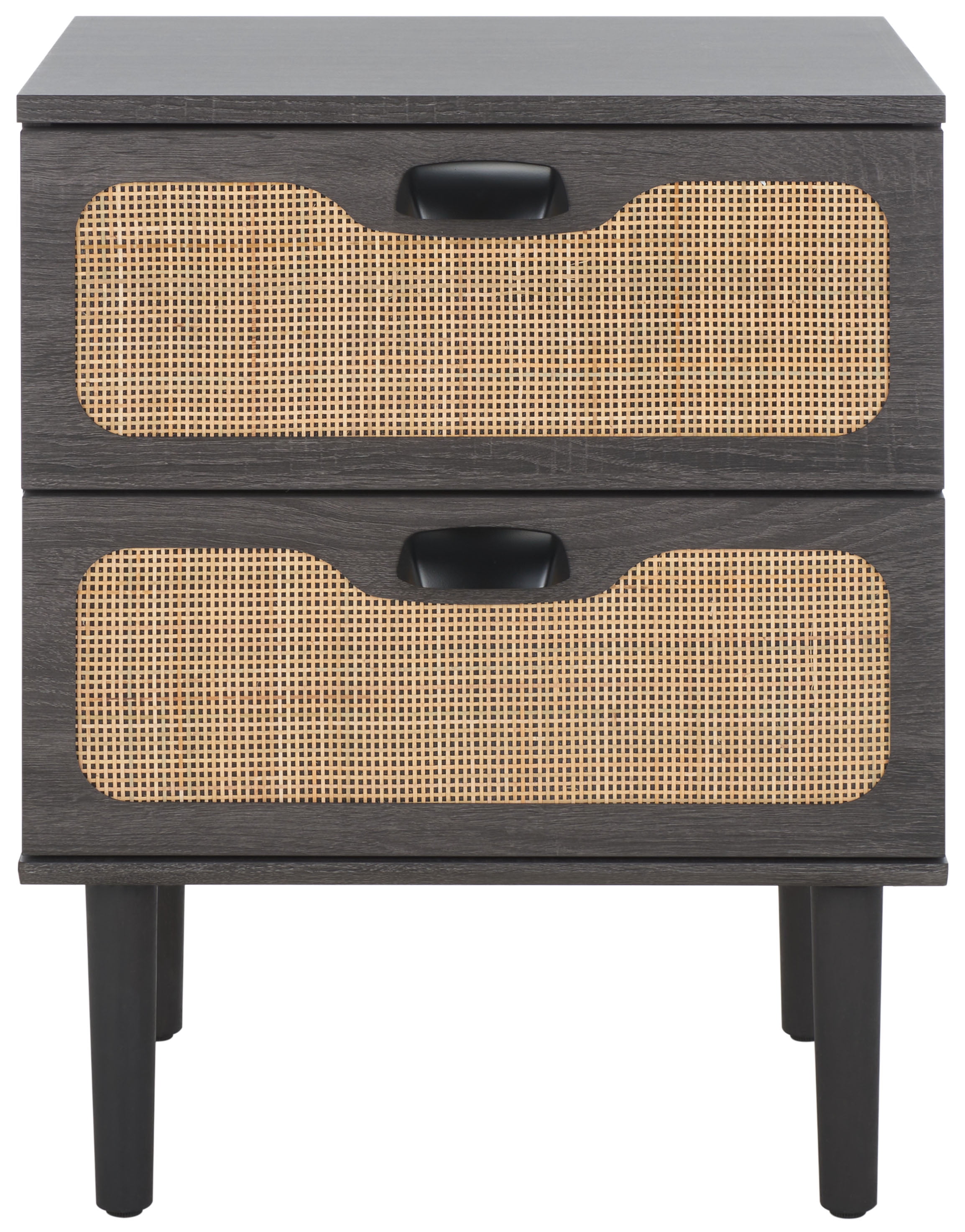 Distressed Black Nightstand