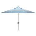thumbnail image 1 of SAFAVIEH Iris 9' Market Auto Tilt Patio Umbrella, Baby Blue/White, 1 of 6