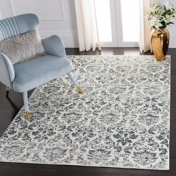 SAFAVIEH Isabella Altan Floral Trellis Area Rug, Grey/Ivory, 5'3" x 7'7"