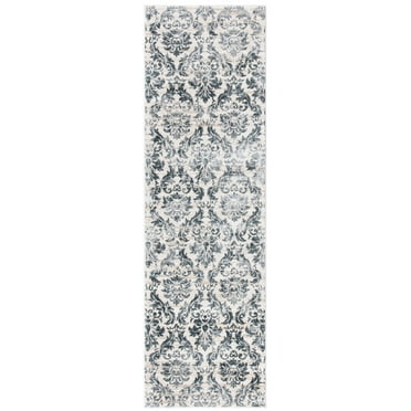 SAFAVIEH Isabella Altan Trellis Runner Rug, Grey/Ivory, 2' x 8'