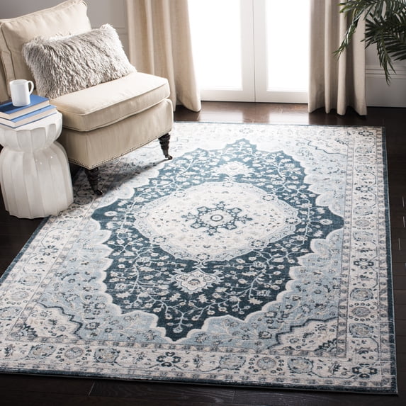 Safavieh Isabella Cennetig Oriental Area Rug, Navy/Creme, 5'3" x 7'6"