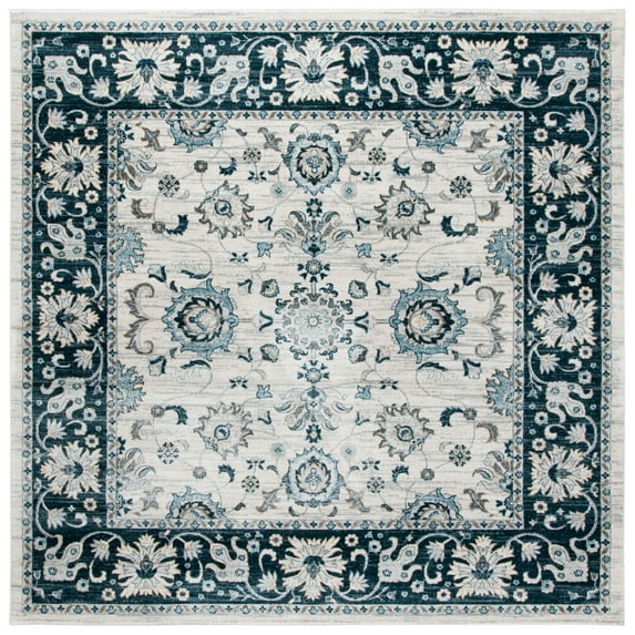 SAFAVIEH Isabella Kiana Oriental Area Rug, Cream/Navy, 8' x 8' Square