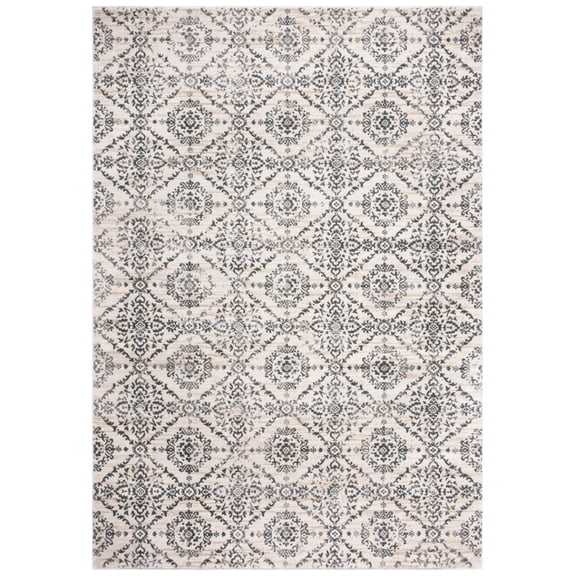 SAFAVIEH Isabella Dina Geometric Area Rug, Cream/Grey, 9' x 12'