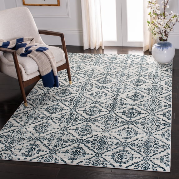 Safavieh Isabella Dina Geometric Area Rug, Navy/Ivory, 8' x 10'
