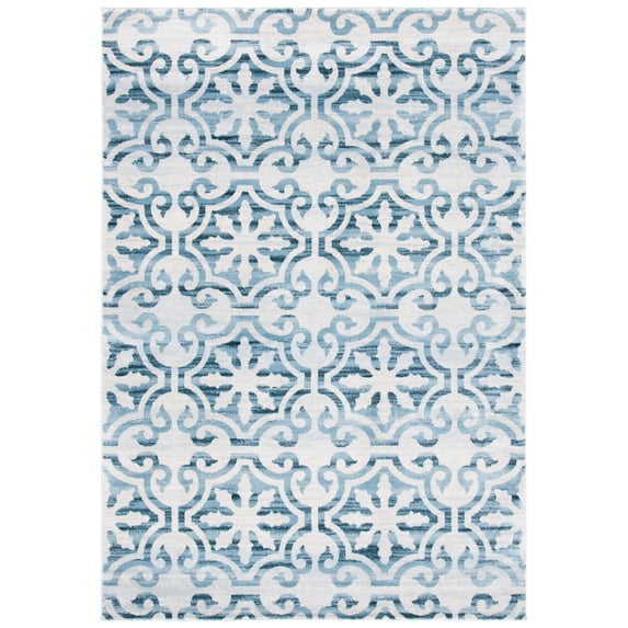 SAFAVIEH Isabella Eliza Geometric Area Rug, Navy/Ivory, 9' x 12'
