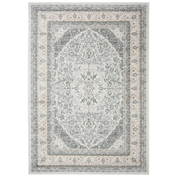 SAFAVIEH Isabella Jack Oriental Area Rug, Light Grey/Cream, 5'3" x 7'6"