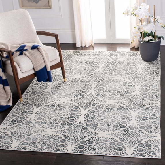 Safavieh Isabella Johna Suzani Area Rug, Charcoal/Ivory, 8' x 10'