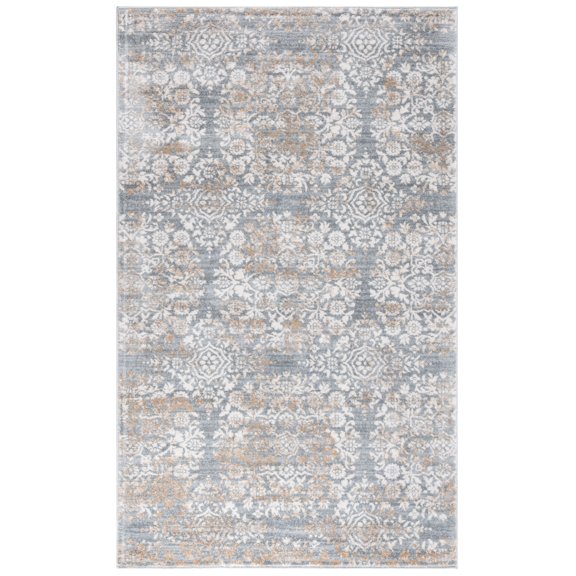 SAFAVIEH Isabella Johna Suzani Area Rug, Silver/Ivory, 3' x 5'