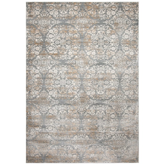 SAFAVIEH Isabella Johna Suzani Floral Area Rug, Silver/Ivory, 4' x 6'