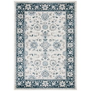 SAFAVIEH Isabella Kiana Floral Bordered Area Rug, Cream/Navy, 3' x 5'