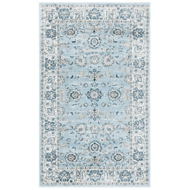 SAFAVIEH Isabella Kiana Oriental Area Rug, Light Blue/Cream, 3' x 5'