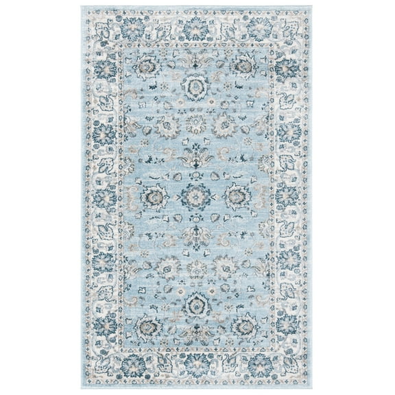 SAFAVIEH Isabella Kiana Oriental Area Rug, Light Blue/Cream, 3' x 5'