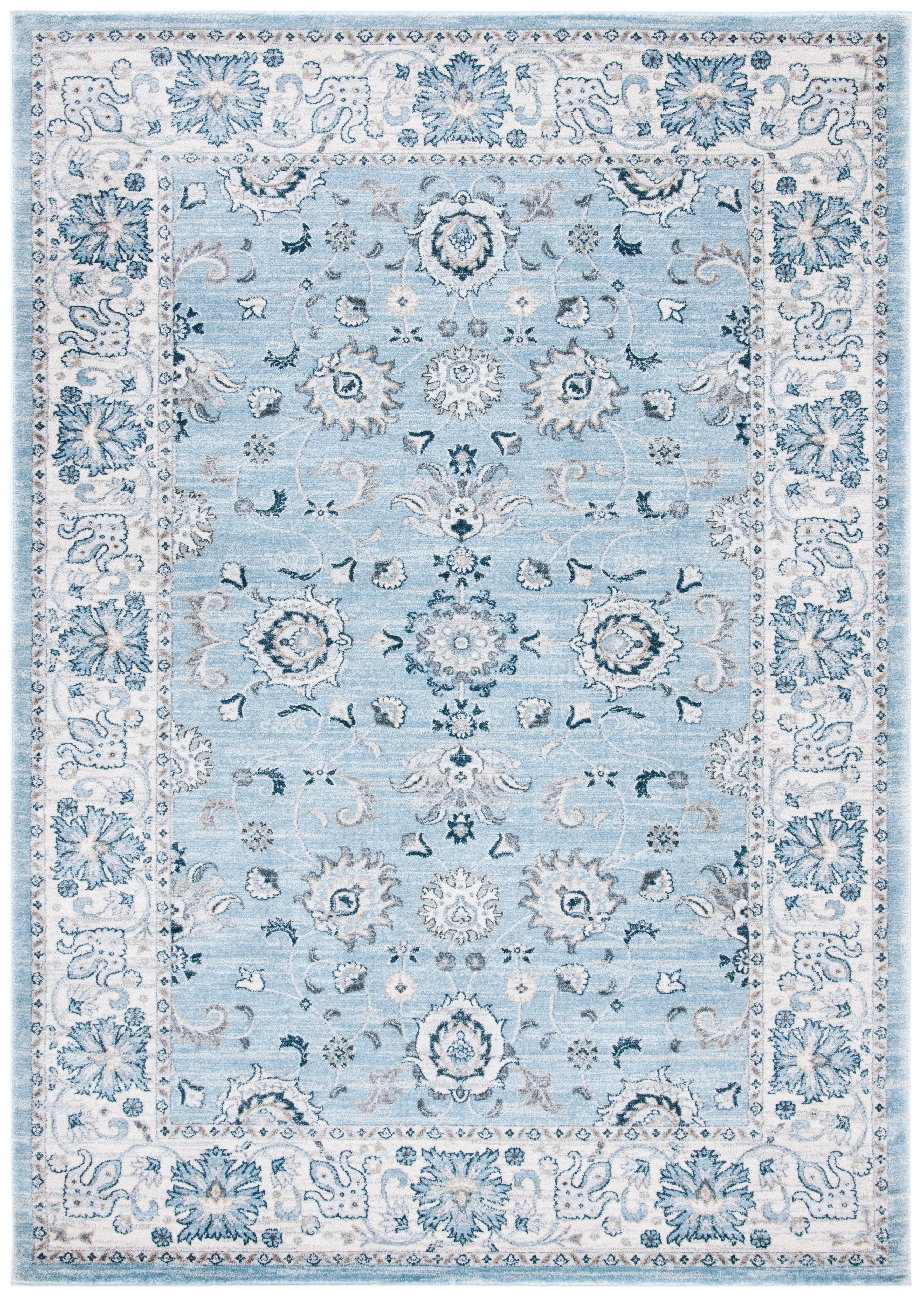 SAFAVIEH Isabella Kiana Oriental Area Rug, Light Blue/Cream, 5'3" x 7'6"