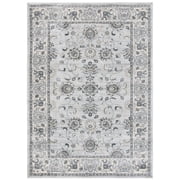SAFAVIEH Isabella Kiana Floral Bordered Area Rug, Light Grey/Cream, 4' x 6'