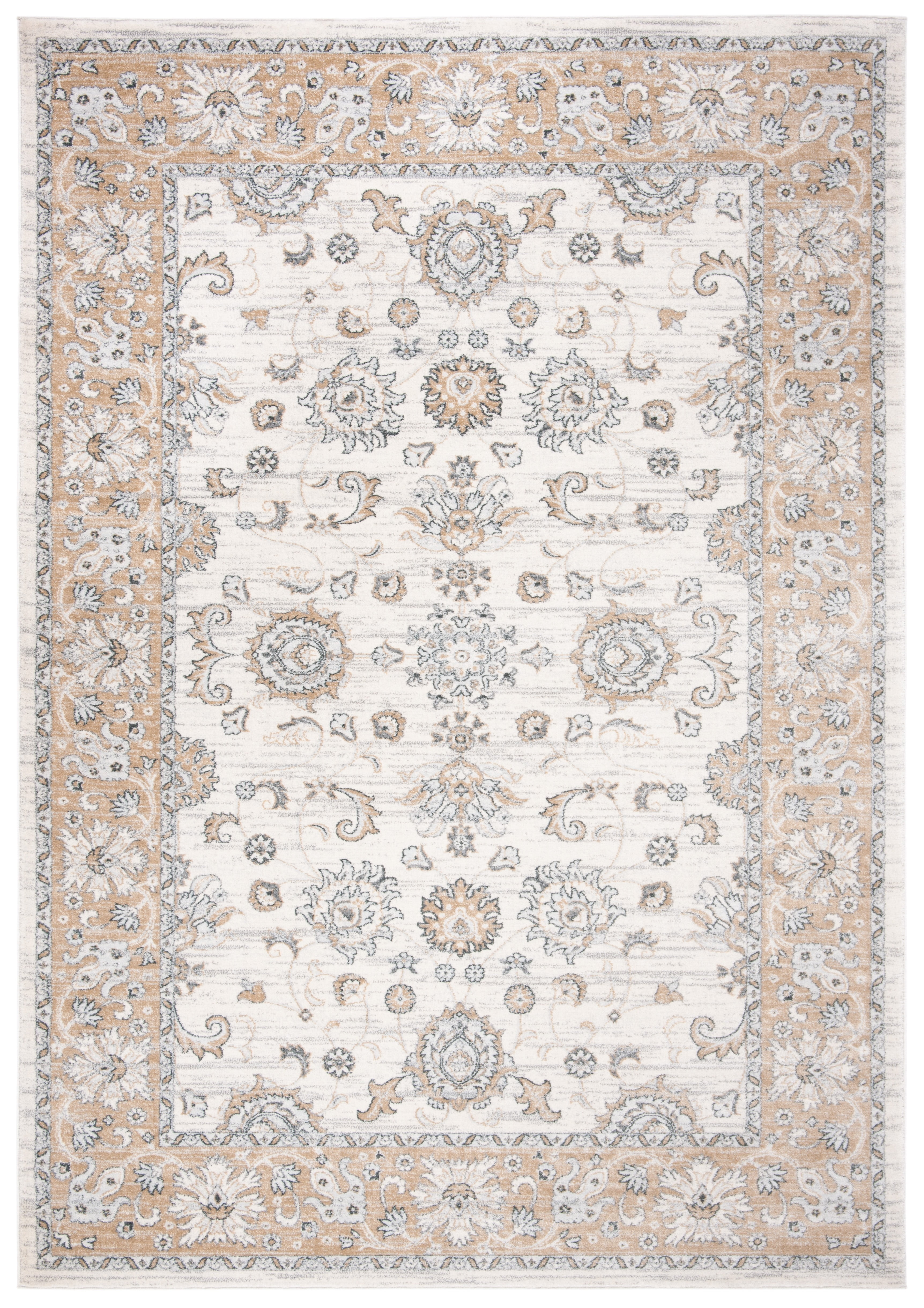 Isabella 8' x 10' Cream Beige Synthetic Area Rug