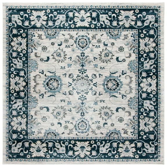 SAFAVIEH Isabella Kiana Oriental Area Rug, Cream/Navy, 4' x 4' Square