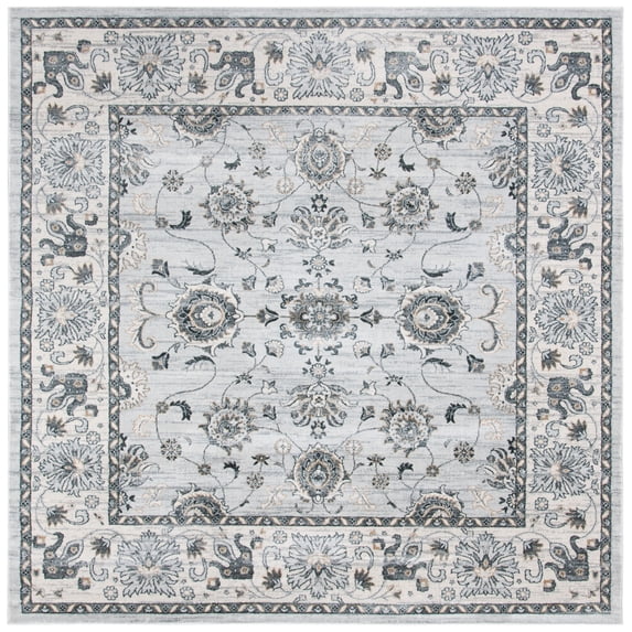 SAFAVIEH Isabella Kiana Oriental Area Rug, Light Grey/Cream, 8' x 8' Square