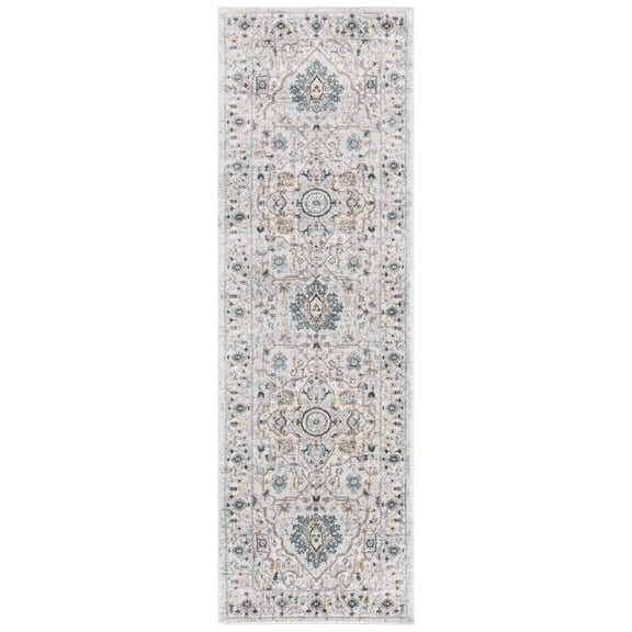 SAFAVIEH Isabella Patrick Oriental Runner Rug, Light Grey/Grey, 2'2" x 5'