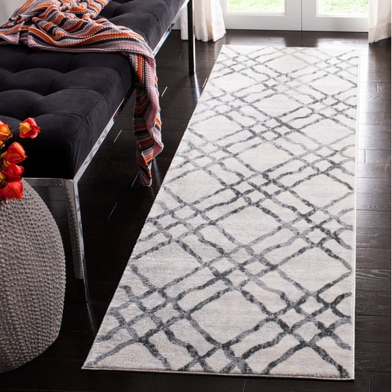 Safavieh Isabella Trena Trellis Runner Rug, Ivory/Gray, 2'2" x 7'