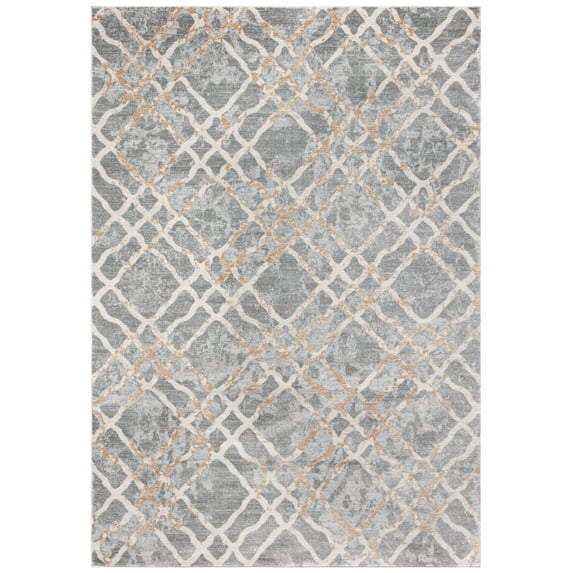 SAFAVIEH Isabella Trena Trellis Area Rug, Silver/Ivory, 8' x 10'