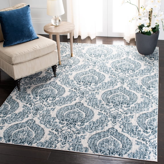 Safavieh Isabella Trenton Trellis Area Rug, Navy/Ivory, 5'3" x 7'7"