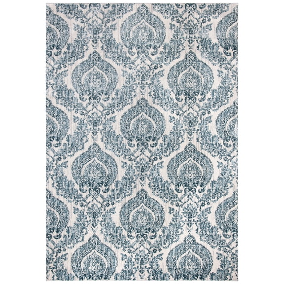 SAFAVIEH Isabella Trenton Trellis Area Rug, Navy/Ivory, 5'3" x 7'7"