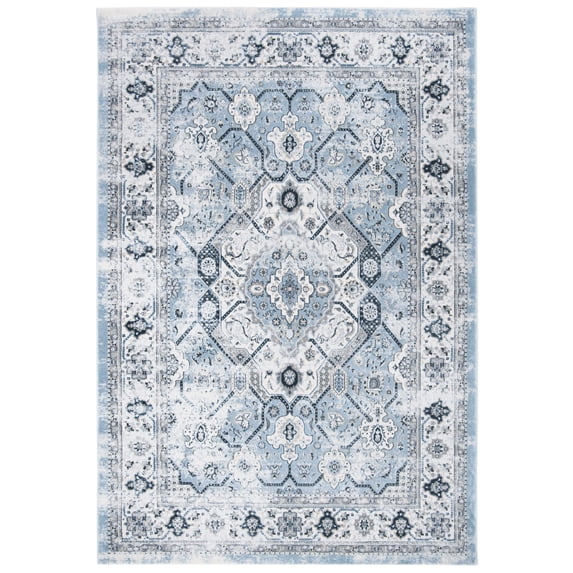 SAFAVIEH Isabella Zander Oriental Area Rug, Blue/Creme, 4' x 6'