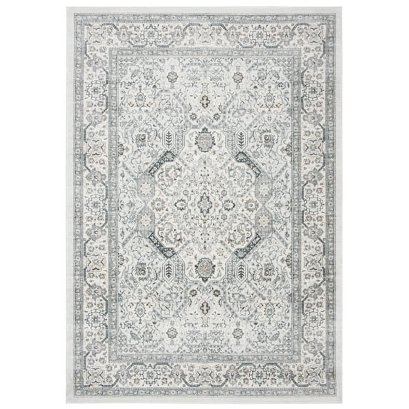 SAFAVIEH Isabella Zander Oriental Area Rug, Light Grey/Cream, 5'3" x 7'6"