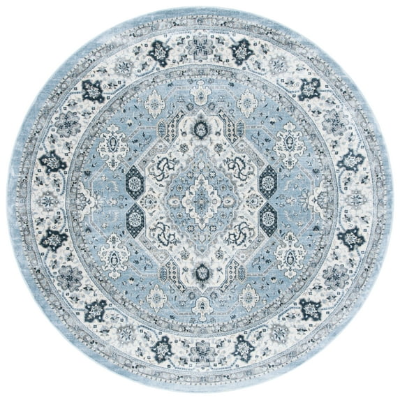 SAFAVIEH Isabella Zander Oriental Area Rug, Blue/Cream, 4' x 4' Round