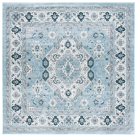 SAFAVIEH Isabella Zander Oriental Area Rug, Blue/Cream, 4' x 4' Square