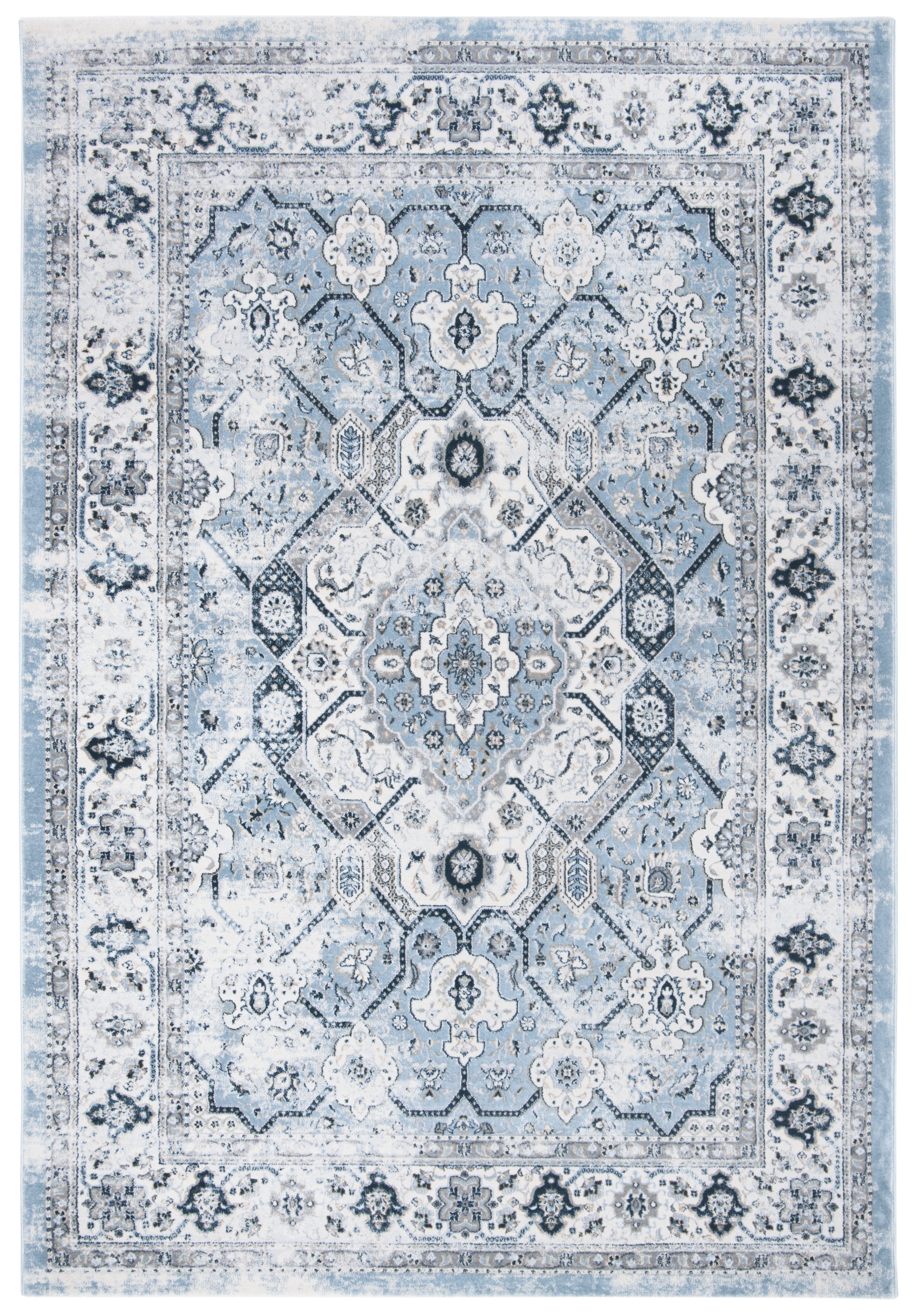 SAFAVIEH Isabella Zander Oriental Area Rug, Blue/Cream, 8' x 10'