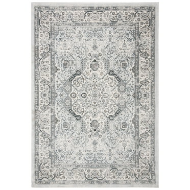 SAFAVIEH Isabella Zander Oriental Area Rug, Dark Grey/Cream, 6'7" x 9'