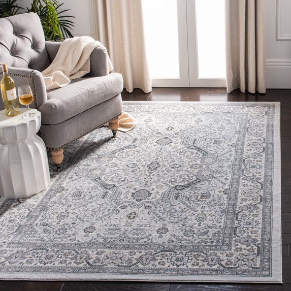Safavieh Isabella Zander Oriental Area Rug, Light Gray/Cream, 4' x 4' Square