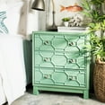 thumbnail image 1 of SAFAVIEH Izumi Solid Geometric 3 Drawer Chest, Turquoise, 1 of 9