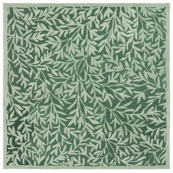 SAFAVIEH Jardin Zahara Floral Area Rug, Green, 8' x 8' Square