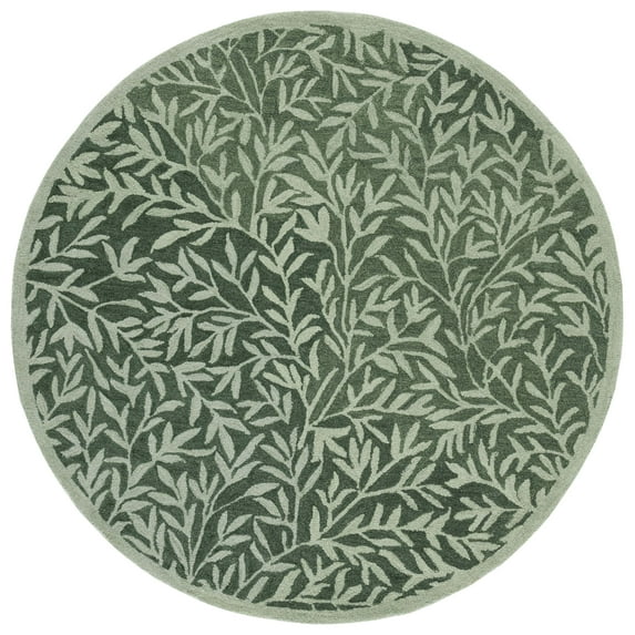 SAFAVIEH Jardin Zahara Floral Area Rug, Green, 4' x 4' Round