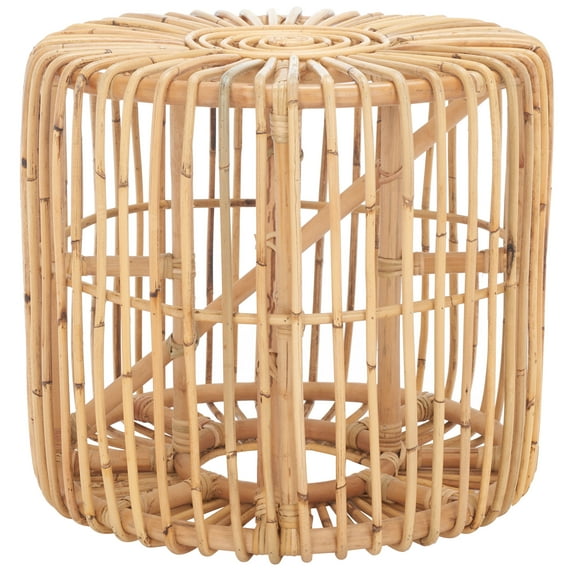 SAFAVIEH Jabez Amish Natural Round Accent End Table (21.7 in. W x 21.7 in. D x 19.7 in. H)
