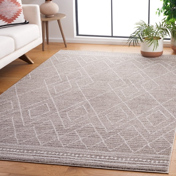 Safavieh Jade Granville Geometric Polyester Area Rug, Beige/Ivory, 5'3" x 7'6"