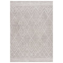 SAFAVIEH Jade Granville Geometric Polyester Area Rug, Beige/Ivory, 8' x 10'