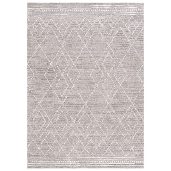 SAFAVIEH Jade Granville Geometric Polyester Area Rug, Beige/Ivory, 8' x 10'