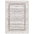 thumbnail image 1 of SAFAVIEH Jade Jermaine Striped Polyester Area Rug, Ivory/Beige Black, 4' x 6', 1 of 7